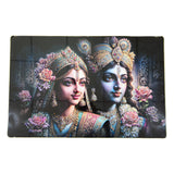 Premium Radha Krishna Royal Artistic Wall Frame (1 Pc 89x58 Cm)