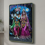 Decorative Radha Krishna Wall Frame 1 Pc (45x30 Cm)